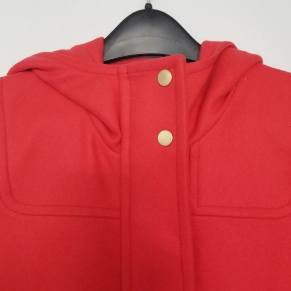 J.Crew Wool Melton Duffle Coat with Hood - Picture 4 of 11